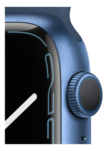 Apple Watch Series 7 (GPS, 45mm) - Caja de aluminio color azul - Correa deportiva azul abismo
