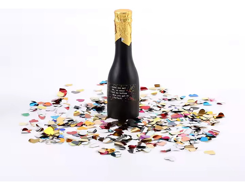 12 Pzas Cañón De Confeti Con Forma De Botella De Champán