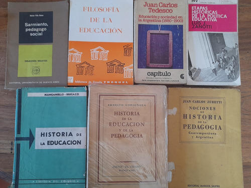Historia De Educación Pedagogía 7 Libros Zanotti Y Otros E6