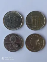 Comprar Lote De 4 Monedas 2 Pesos Conmemorativas - Evita \u002F Malvinas