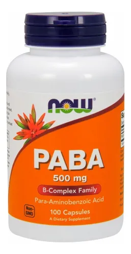 Supplement Now Foods Paba 500 Mg 100 Cápsulas (paquete De 2)