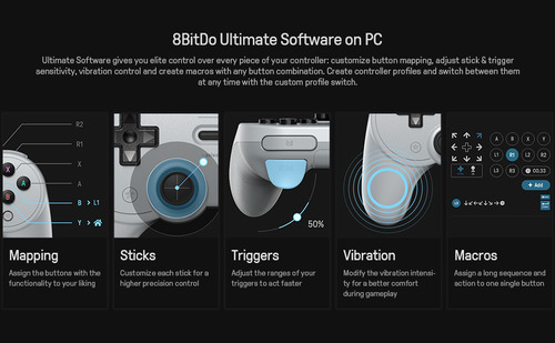 Mando Para Videojuego 8bitdo Pro2 Cableado -windows -android