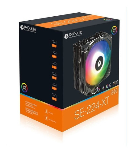 Imagen 3 de 7 de Cooler Pc Cpu Id-cooling Se-224-xt Argb V2 Tdp Intel Amd