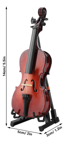 Violín En Miniatura Modelo Mini Violín De Madera Con Soporte
