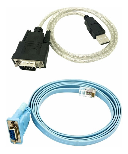 Cable Serial De Red Network Rj45 A Db9 Y Rs232 A Usb