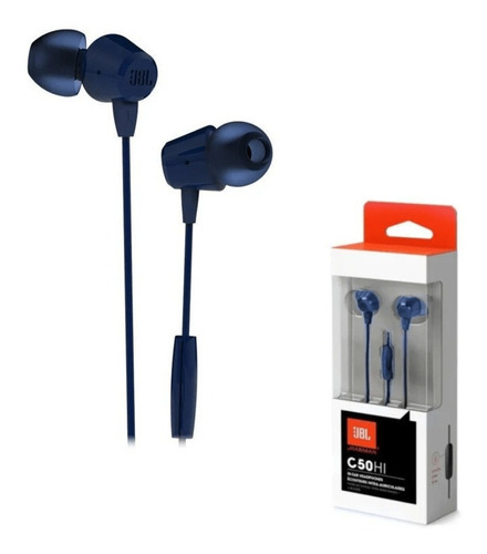 Auriculares In-ear Jbl C50hi Manos Libres Jack 3.5mm Azules