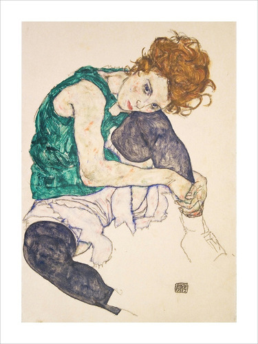 Lamina Fine Art Mujer Sentada Egon Schiele 60x80 Myc