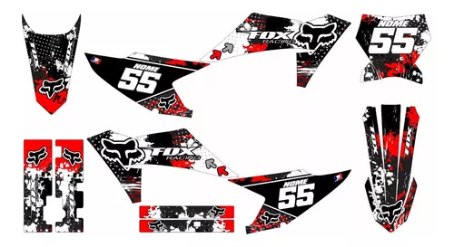 Adesivo Fox Motocross Cores Unidade Moto