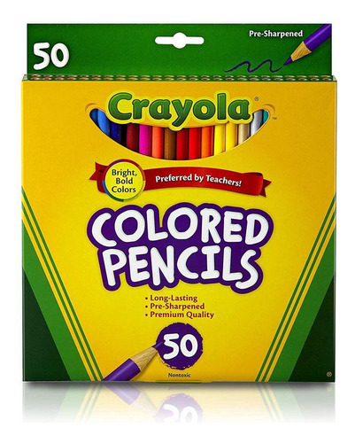 Lápis De Cor Crayola 50 Cores