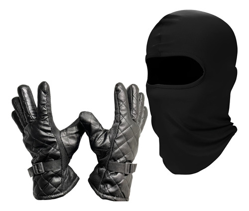 Pack Balaclava Airsoft Mascara + Guantes Termicos Invierno  