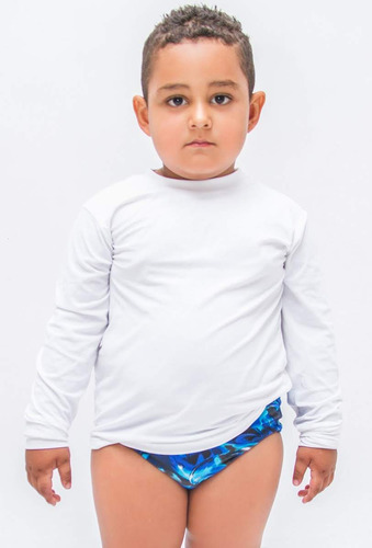 Camiseta Infantil Com Proteção Praia/piscina Toque  Suave