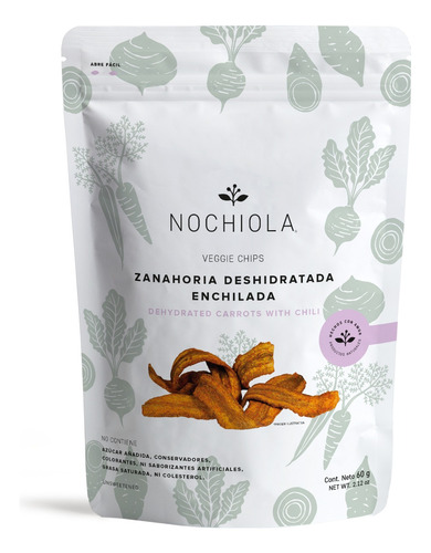 Snack Zanahoria Verdura Deshidratada Enchilada 60g Nochiola