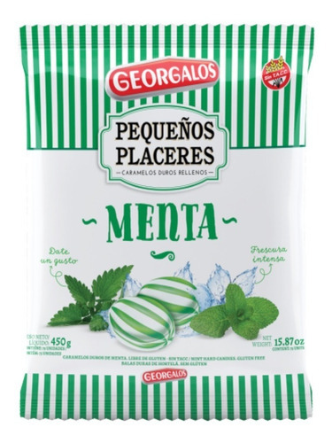 Nuevos! Caramelos De Menta Duros Georgalos 450g Sin Tacc