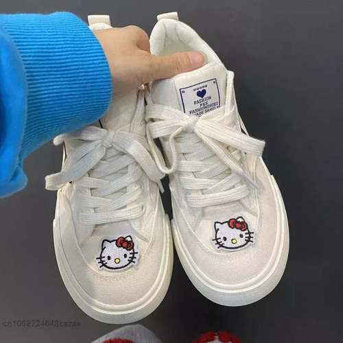 Zapatos De Lona Sanrio Hello Kitty, Zapatillas De Mesa
