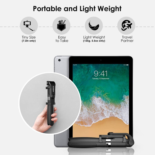 Palo Selfie Trípode Bluetooth Selfie Stick Control Remoto