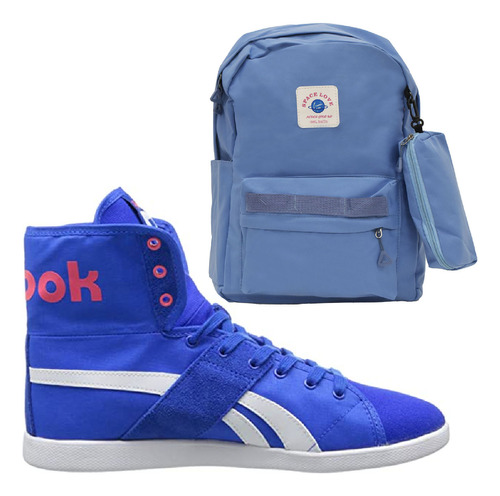 Set P/ Mujer De Championes Reebok Top Down + Mochila Urbana