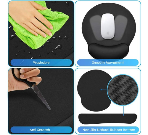 Mouse Pads Y Ergonomico Alfombrilla Teclado Reposamuñecas