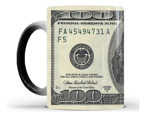 Taza De Café Mágica Con Billetes De Dólar Que Cambian De Col