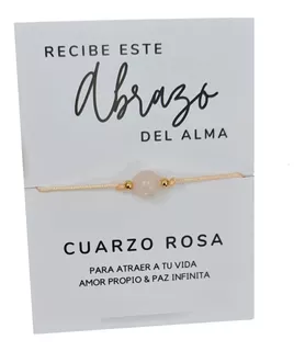 Pulsera Hilo Cuarzo Rosa Piedra Del Amor Chakras Amuleto