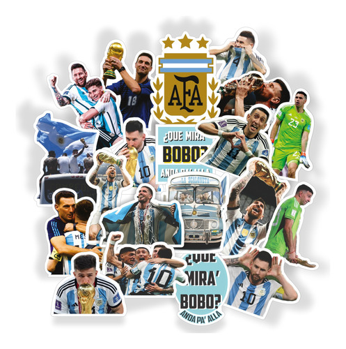 Calcos Stickers Vinilo Termo - Argentina Campeon Del Mundo