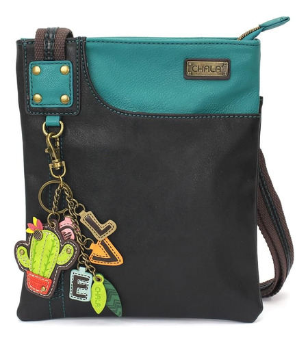 Chala Swing Pack Smartphone Cross-body Monedero Charm (negro