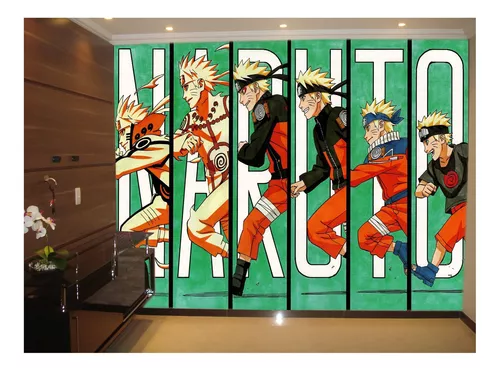 Adesivo De Parede Anime Naruto Mangá Personagens 8,5m² Nrt28