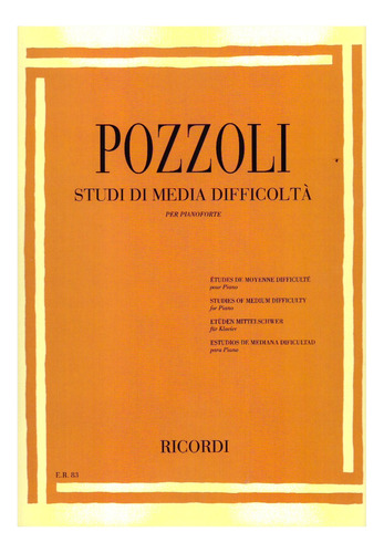 E. Pozzoli: Studi Di Media Difficolta Per Pianoforte.