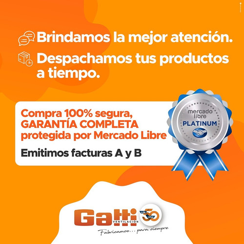 Extractor De Aire Parrillero Altas Temperaturas 15 Cm Gatti