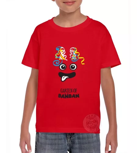 Camiseta Infantil Garden Garten Of Banban Rosto Roblox Jogo