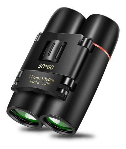 Binocular Largavista Prismatico Mini 30x60 Caza Avistaje Color Negro