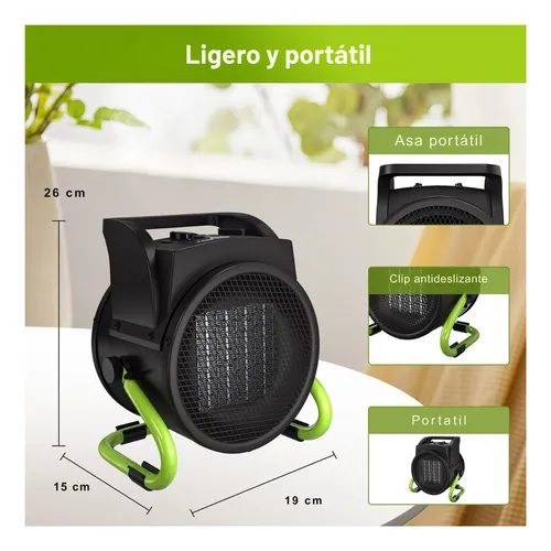Estufa Cañon Calor Economico Programable Muy Segura Con Gtia Negros