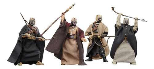 Boneco De Ação Star Wars Tusken Raiders 9,5 Cm, Pacote Com 4