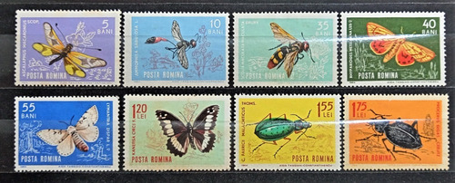 Rumania Mariposas, Serie Sc 1615-1622 Año 1964 Mint L18312