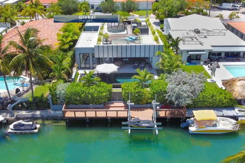 Fabulosa Casa Waterfront En Biscayne Pointe, Miami Beach, Fl Usa