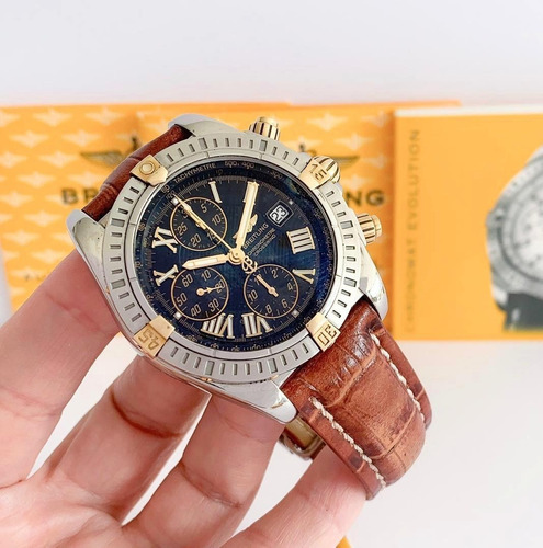 Breitling Chronomat Evolution Ouro & Aço 44mm Completo