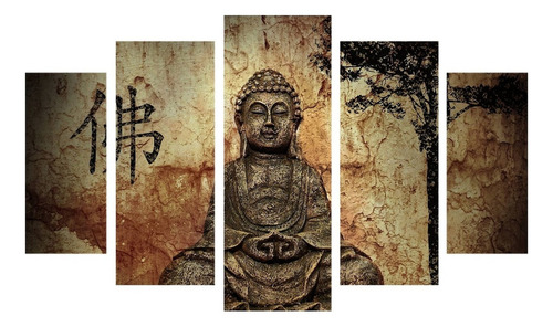 Imagem de madeira decorativa moderna Buddha Zen Yoga Meditation HD Color Full Color