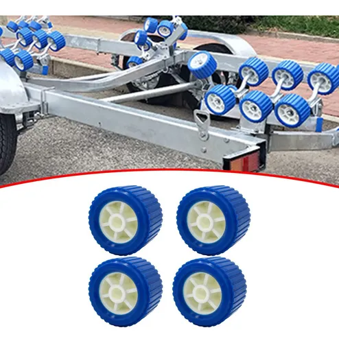 4x Ruedas Elevadoras Para Barcos Con Rodillos Acanalados