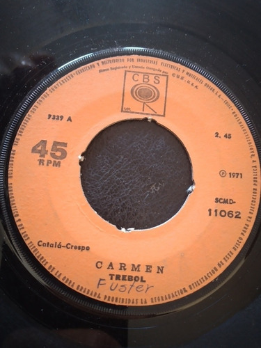 Vinilo Single De Trebol Carmen (x95 (Usado)