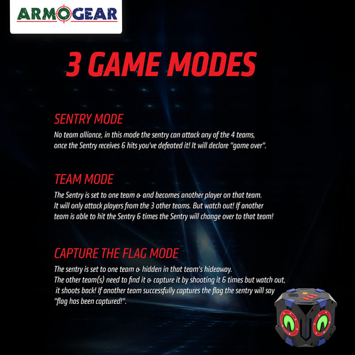 Armogear Sentry | 3 Juegos En 1 | Laser Tag Interactivo