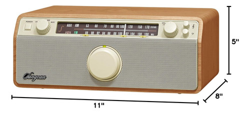 Radio Analógica Sangean Wr-12 Am/fm En Madera Nuez
