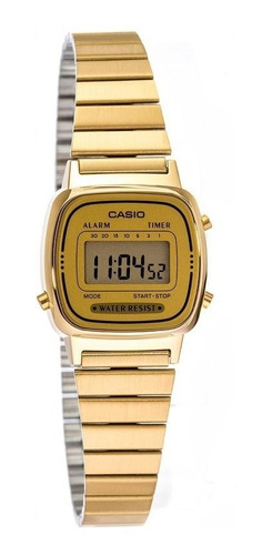 Reloj Retro Casio Dorado Gold De Mujer La 670 Wg Vintage