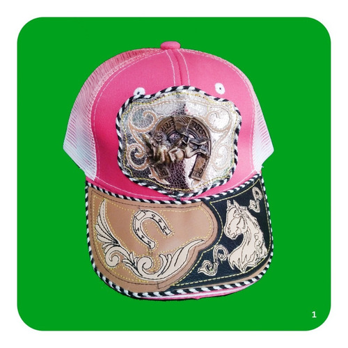 Imagen 1 de 1 de Gorra Forrada Bordada Con Malla Para Niña Rodeo Grr
