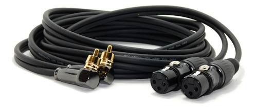   Cable Canon Xlr Hembra A Rca Gold Low Noise Profesional