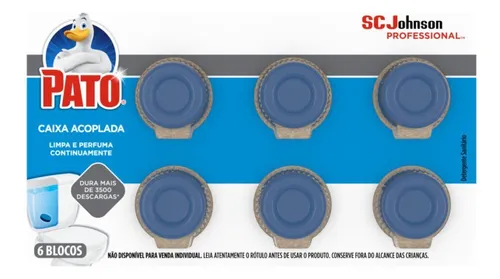 comprar Detergente Sanitário Bloco Para Caixa Acoplada Pato Profissional 6 Unidades