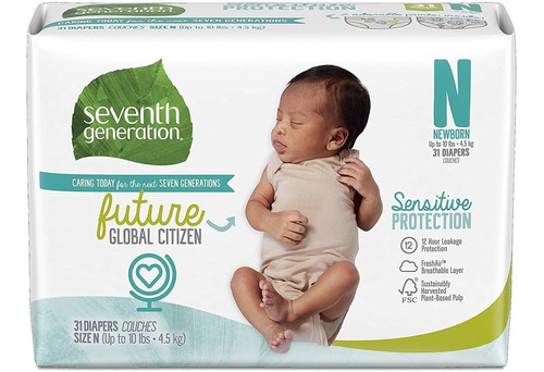 Seventh Generation Pañales Para Bebe, Proteccion Sensible