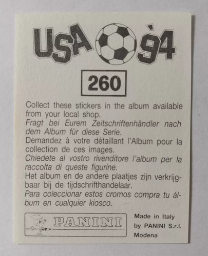 Batistuta Rookie Figurita Panini Mundial Usa 94 Importada