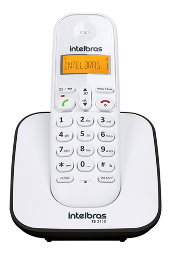 Telefone Sem Fio Intelbras Display Luminoso Ts 3110 Branco