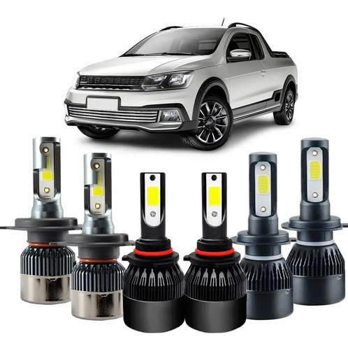 Lampada Super Led Plus Vw Saveiro Cross 2017 Farol E Milha