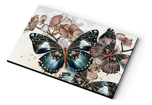 Cuadro Decorativo Mariposas Vintage Horizontal 