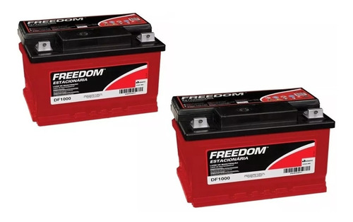 Kit 2 Bateria Estacionaria Freedom Df1000 - 12v 70ah 